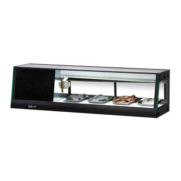 Turbo Air SAS-50L-N 50" Straight Glass Refrigerated Display/Sushi Case - Left Side Compressor - Bakery Wholesalers