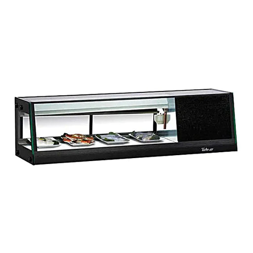 Turbo Air SAS-50R-N 50" Straight Glass Refrigerated Display/Sushi Case - Right Side Compressor - Donut-Equipment.com