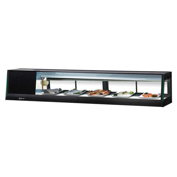 Turbo Air SAS-70L-N 70" Straight Glass Refrigerated Food/Sushi Case - Left Side Compressor - Bakery Wholesalers