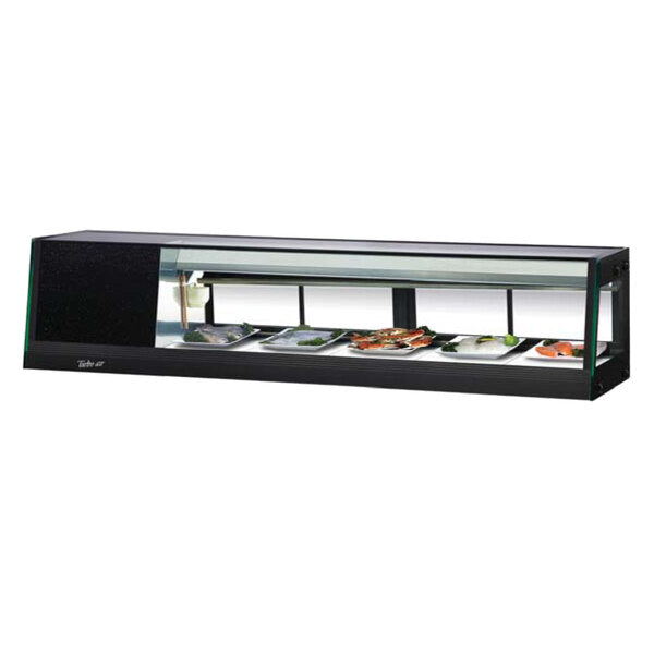 Turbo Air SAS-60L-N 60" Straight Glass Refrigerated Food/Sushi Case - Left Side Compressor - Bakery Wholesalers