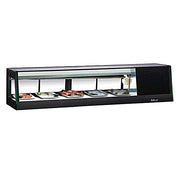 Turbo Air SAS-70R-N 70" Straight Glass Refrigerated Food/Sushi Case - Right Side Compressor - Donut-Equipment.com