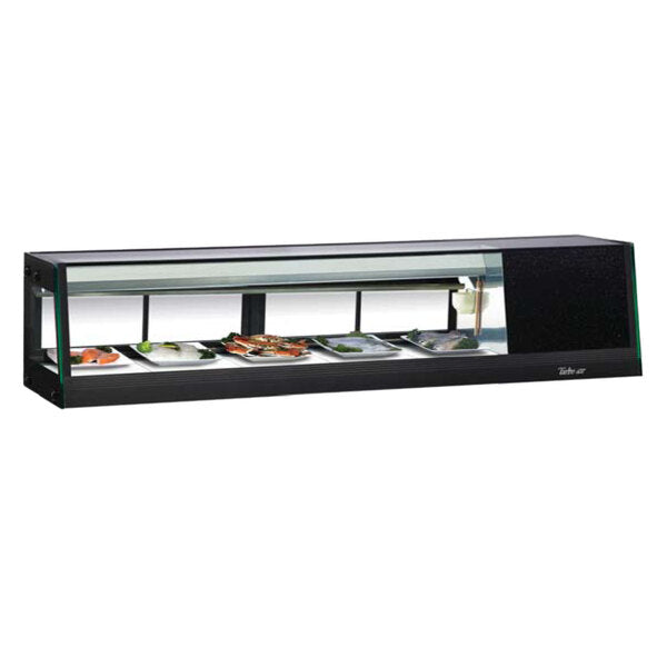 Turbo Air SAS-70R-N 70" Straight Glass Refrigerated Food/Sushi Case - Right Side Compressor - Bakery Wholesalers