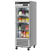 Turbo Air TSR-23GSD-N6 Super Deluxe 27" Bottom Mounted Glass Door Reach-In Refrigerator with LED Lighting - Donut-Equipment.com