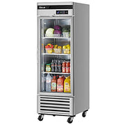 Turbo Air TSR-23GSD-N6 Super Deluxe 27" Bottom Mounted Glass Door Reach-In Refrigerator with LED Lighting - Donut-Equipment.com