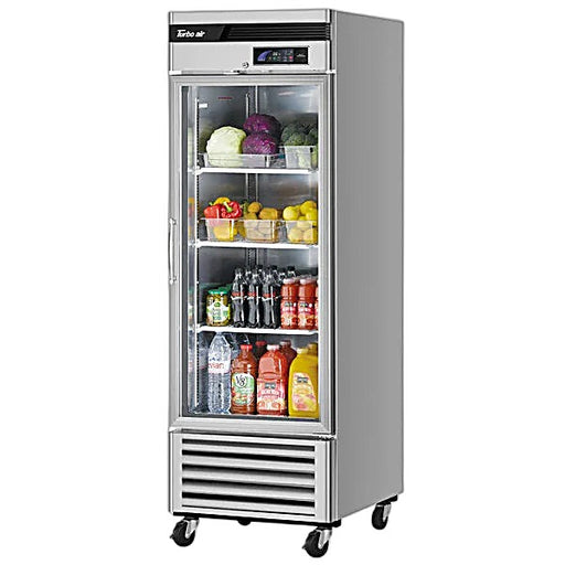 Turbo Air TSR-23GSD-N6 Super Deluxe 27" Bottom Mounted Glass Door Reach-In Refrigerator with LED Lighting - Donut-Equipment.com