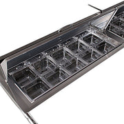 Turbo Air MST-72-N M3 Series 72" 3 Door Stainless Steel Refrigerated Sandwich Prep Table - Donut-Equipment.com