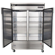 Turbo Air TSR-49SD-N6 Super Deluxe 54" Bottom Mounted Solid Door Reach-In Refrigerator with LED Lighting - Donut-Equipment.com