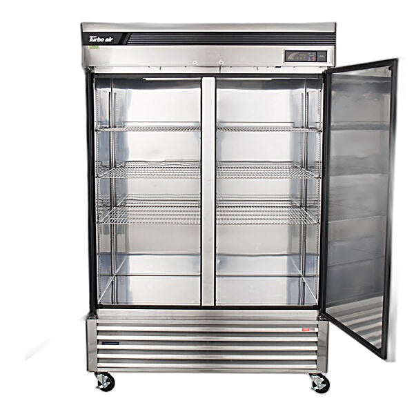 Turbo Air TSR-49SD-N6 Super Deluxe 54" Bottom Mounted Solid Door Reach-In Refrigerator with LED Lighting - Donut-Equipment.com