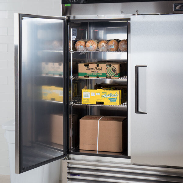 Turbo Air TSR-49SD-N6 Super Deluxe 54" Bottom Mounted Solid Door Reach-In Refrigerator with LED Lighting - Donut-Equipment.com