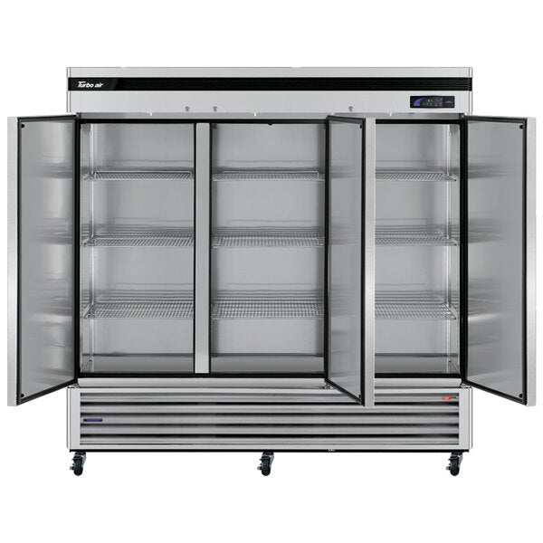 Turbo Air TSF-72SD-N Super Deluxe 82" Solid Door Reach-In Freezer with LED Lighting - Donut-Equipment.com