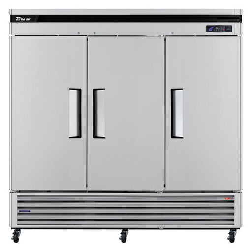 Turbo Air TSR-72SD-N Super Deluxe 82" Bottom Mounted Solid Door Reach-In Refrigerator with LED Lighting - Bakery Wholesalers