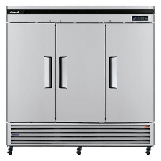 Turbo Air TSR-72SD-N Super Deluxe 82" Bottom Mounted Solid Door Reach-In Refrigerator with LED Lighting - Donut-Equipment.com