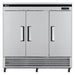 Turbo Air TSR-72SD-N Super Deluxe 82" Bottom Mounted Solid Door Reach-In Refrigerator with LED Lighting - Donut-Equipment.com