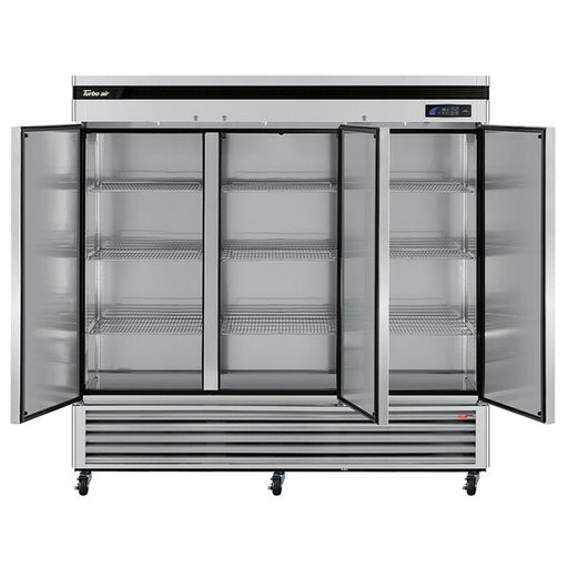 Turbo Air TSR-72SD-N Super Deluxe 82" Bottom Mounted Solid Door Reach-In Refrigerator with LED Lighting - Bakery Wholesalers