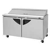 Turbo Air TST-60SD-N 60" Super Deluxe 2 Door Refrigerated Sandwich Prep Table - Donut-Equipment.com