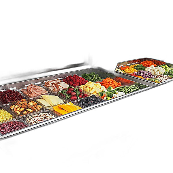 Turbo Air TST-72SD-30-N 73" Super Deluxe 3 Door Mega Top Refrigerated Sandwich Prep Table - Donut-Equipment.com