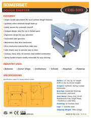 CDR- 100 Dough Sheeter / Single Pass- 10" Rollers - Bakery Wholesalers