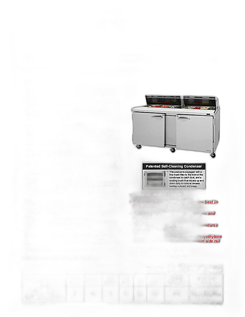 Turbo Air PST-72-N 72 5/8" PRO Series Sandwich/Salad Prep Table w/ Refrigerated Base - Donut-Equipment.com