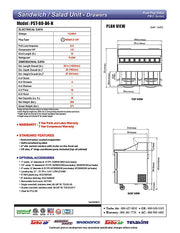 Turbo Air PST-60-D4-N 60 1/4" PRO Series Sandwich/Salad Prep Table w/ Refrigerated Base - Donut-Equipment.com