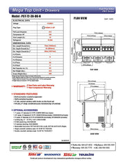 Turbo Air PST-72-30-D6-N 72 5/8" PRO Series Mega Top Sandwich/Salad Prep Table w/ Refrigerated Base - Donut-Equipment.com