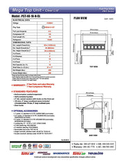 Turbo Air PST-48-18-N-CL 48 1/4" PRO Series Mega Top Sandwich/Salad Prep Table w/ Refrigerated Base - Donut-Equipment.com
