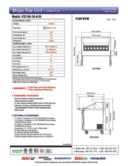 Turbo Air PST-60-24-N-CL 60 1/4" PRO Series Mega Top Sandwich/Salad Prep Table w/ Refrigerated Base - Donut-Equipment.com