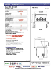 Turbo Air PST-48-18-N-FL 48 1/4" PRO Series Mega Top Sandwich/Salad Prep Table w/ Refrigerated Base - Donut-Equipment.com