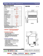 Turbo Air PST-48-18-N-SL 48 1/4" PRO Series Mega Top Sandwich/Salad Prep Table w/ Refrigerated Base - Donut-Equipment.com
