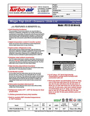Turbo Air PST-72-30-D4-N-SL PRO Series Sandwich/Salad Prep Table w/ Refrigerated Base - Donut-Equipment.com