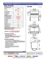 Turbo Air PST-48-FB-N 48 1/4" PRO Series Sandwich/Salad Prep Table w/ Refrigerated Base - Donut-Equipment.com