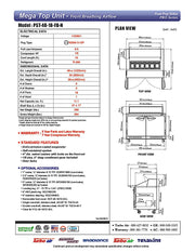 Turbo Air PST-48-18-FB-N 48 1/4" PRO Series Mega Top Sandwich/Salad Prep Table w/ Refrigerated Base - Donut-Equipment.com