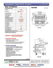 Turbo Air TST-48SD-D4-N 48" 4 Drawer Refrigerated Sandwich Prep Table - Donut-Equipment.com