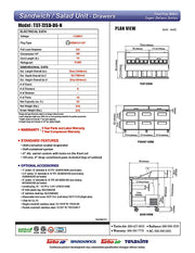 Turbo Air TST-72SD-D6-N" 4 Drawer Refrigerated Sandwich Prep Table - Donut-Equipment.com