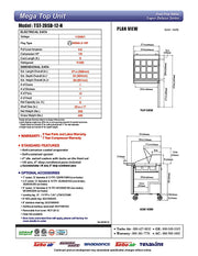 Turbo Air TST-28SD-12-N 28" 1 Door Mega Top Refrigerated Sandwich Prep Table - Donut-Equipment.com