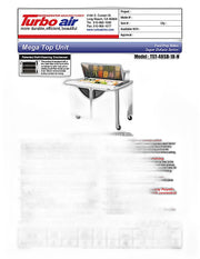 Turbo Air TST-48SD-18-N 48" 2 Door Mega Top Refrigerated Sandwich Prep Table - Donut-Equipment.com