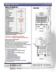 Turbo Air TST-48SD-18-N 48" 2 Door Mega Top Refrigerated Sandwich Prep Table - Donut-Equipment.com