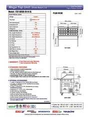 Turbo Air TST-60SD-24-N-SL 60" 2 Door Mega Top Sliding Lid Refrigerated Sandwich Prep Table - Donut-Equipment.com