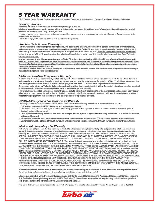 Turbo Air TOM-72L-UF-B-2SI-N 71 7/8" Drop-In Horizontal Open Air Cooler w/ (2) Levels – Black Exterior, 220v/1ph - Bakery Wholesalers