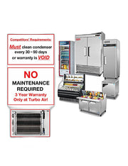 Turbo Air TCDD-48H-B-N 48" Curved Glass Full-Service Deli Display Case, 3 Levels, Black Exterior, 115v - Donut-Equipment.com