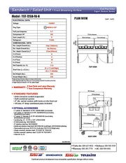 Turbo Air TST-72SD-FB-N 72 5/8" Super Deluxe Sandwich/Salad Prep Table - Donut-Equipment.com