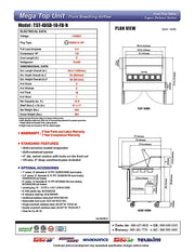 Turbo Air TST-48SD-18-FB-N 48 1/4" Super Deluxe Mega Top Sandwich/Salad Prep Table - Donut-Equipment.com