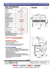 Turbo Air TST-72SD-30-FB-N 72 5/8" Super Deluxe Mega Top Sandwich/Salad Prep Table - Donut-Equipment.com