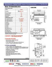 Turbo Air TST-60SD-D2R(L)-FB-N Super Deluxe 60" Sandwich/Salad Prep Table with Drawers and Hinged Door - Donut-Equipment.com