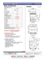 Turbo Air TST-28SD-D2-FB-N Super Deluxe 28" Sandwich/Salad Prep Table with Two Drawers - Donut-Equipment.com