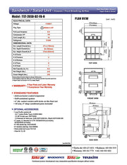 Turbo Air TST-28SD-D2-FB-N Super Deluxe 28" Sandwich/Salad Prep Table with Two Drawers - Donut-Equipment.com