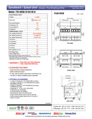 Turbo Air TST-60SD-24-D4-N 60 1/4" Super Deluxe Mega Top Sandwich/Salad Prep Table - Donut-Equipment.com