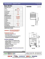 Turbo Air MST-28-N M3 Series 28" 1 Door Stainless Steel Refrigerated Sandwich Prep Table - Donut-Equipment.com
