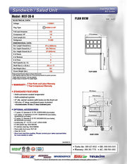 Turbo Air MST-28-N M3 Series 28" 1 Door Stainless Steel Refrigerated Sandwich Prep Table - Donut-Equipment.com