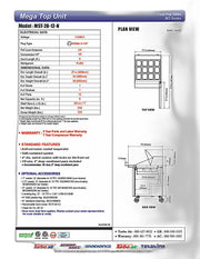Turbo Air MST-28-12-N M3 Series 28" 1 Door Mega Top Stainless Steel Refrigerated Sandwich Prep Table - Donut-Equipment.com