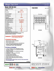 Turbo Air MST-48-18-N M3 Series 48" 2 Door Mega Top Stainless Steel Refrigerated Sandwich Prep Table - Donut-Equipment.com